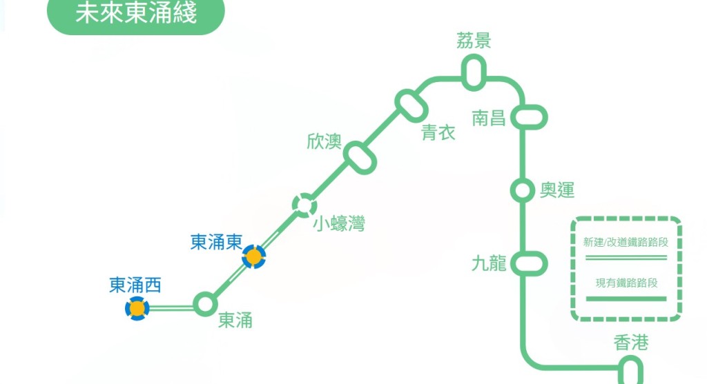 港鐵東涌綫延綫網頁截圖