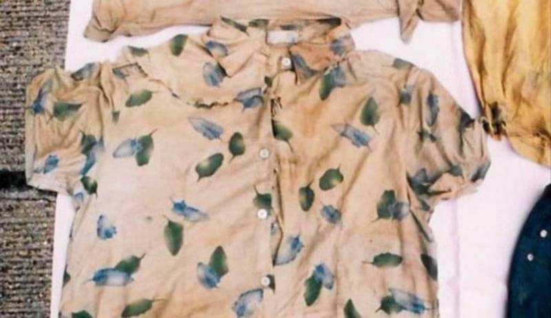 廖婦被發現時所穿的碎花上衣。互聯網圖片