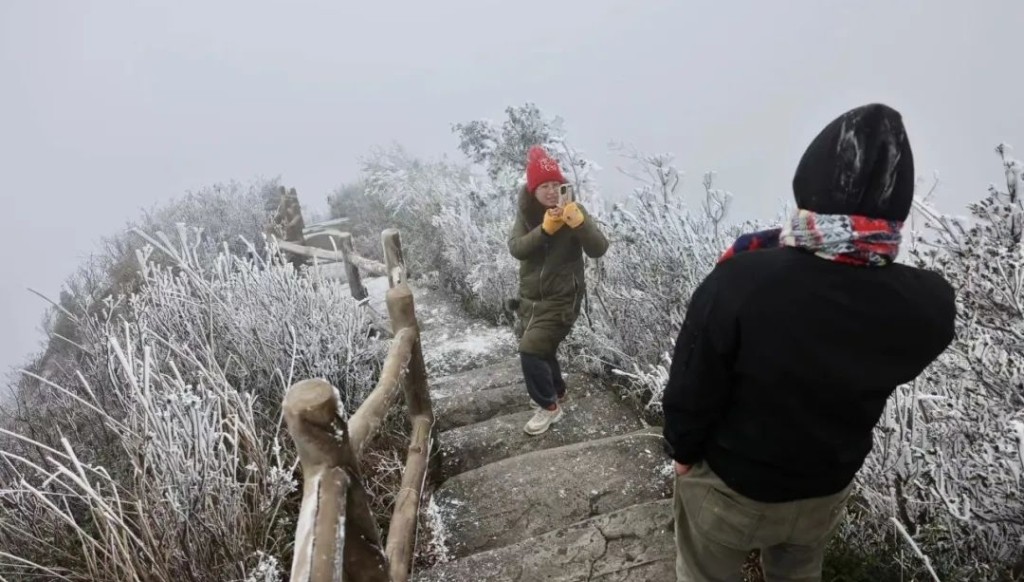 粵北地區今年首雪。 