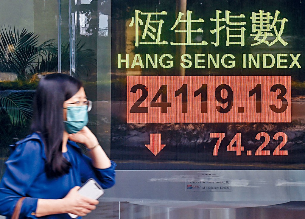 北水再度入場，上周五恒指成交量重回過千億元，收報24119點。