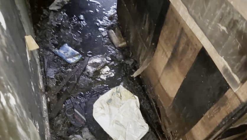 地面仍滿佈積水。 地面仍滿佈積水。