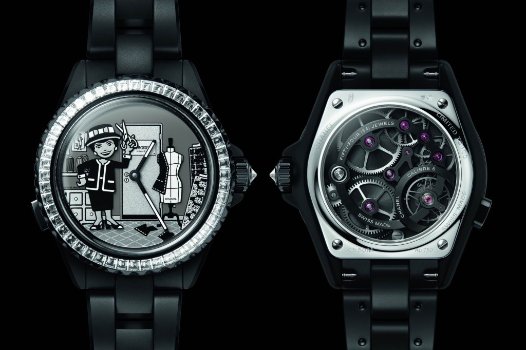 Chanel J12 Couture Workshop Automaton Caliber 6，表壳：38mm陶瓷／机芯：Caliber 6手上链／售价：$1,801,000／限量：100枚。 