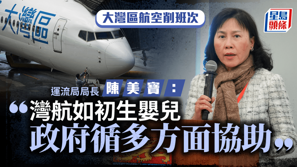 大灣區航空突削航班需懲罰？  陳美寶：灣航如初生BB需協助  籲汲取教訓重建信心