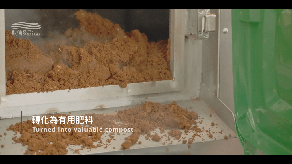 紙類及廚餘經大型生物分解系統處理,透過加熱、攪拌及除菌程序轉化為有用的堆肥。 紙類及廚餘經大型生物分解系統處理,透過加熱、攪拌及除菌程序轉化為有用的堆肥。