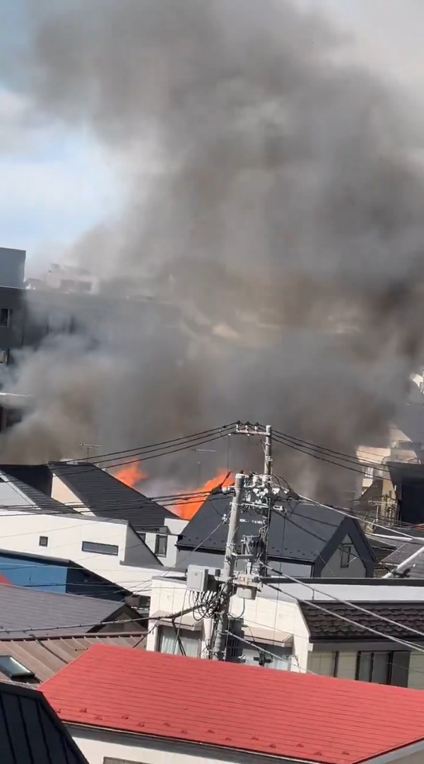 日本東京都住宅區大火。　互聯網