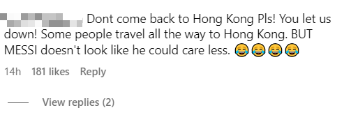 有人更大罵碧咸「Don't come back to Hong Kong！」（不要再來香港了）（David Beckham IG截圖）