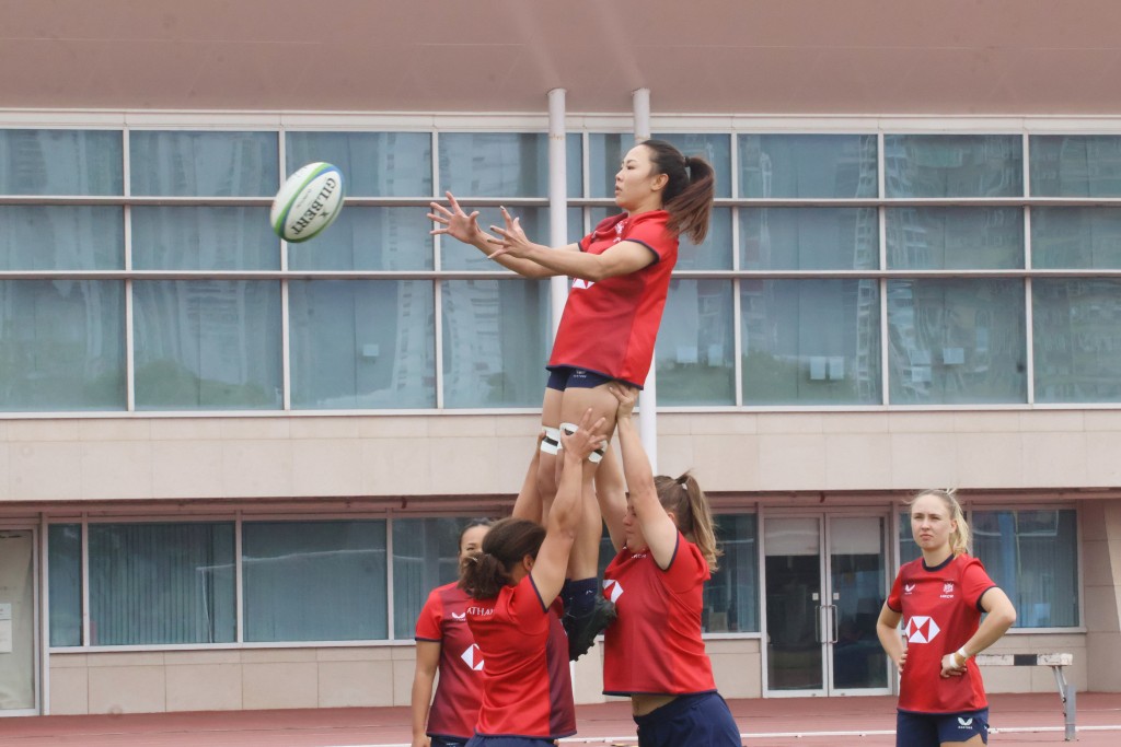 港女隊正積極備戰香港國際七人欖球賽。徐嘉華攝