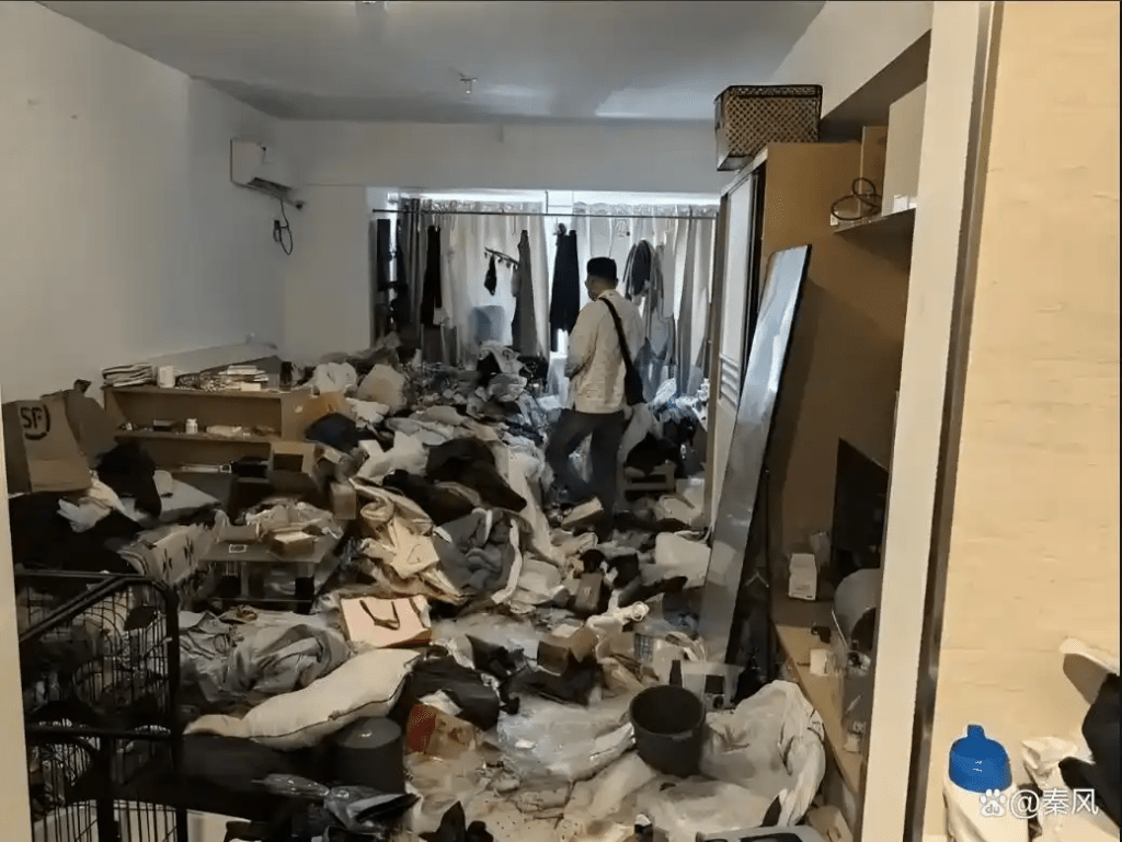 女租客欠租失聯,400多呎公寓成垃圾屋。 女租客欠租失聯,400多呎公寓成垃圾屋。