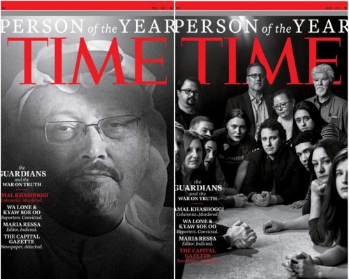 「真相守護者」獲選2018時代雜誌風雲人物。網上圖片