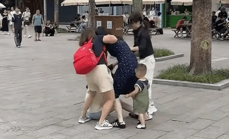 因被制止對熟睡大熊貓嚎叫,「野蠻家族」圍毆出言女子。 因被制止對熟睡大熊貓嚎叫,「野蠻家族」圍毆出言女子。