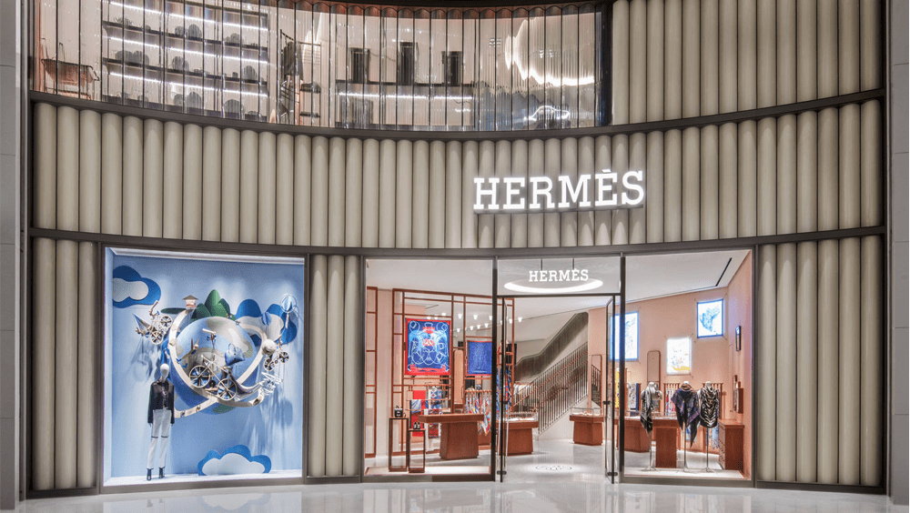 奢侈品市場全球份額佔比，愛馬仕（Hermès）市佔5.1％。