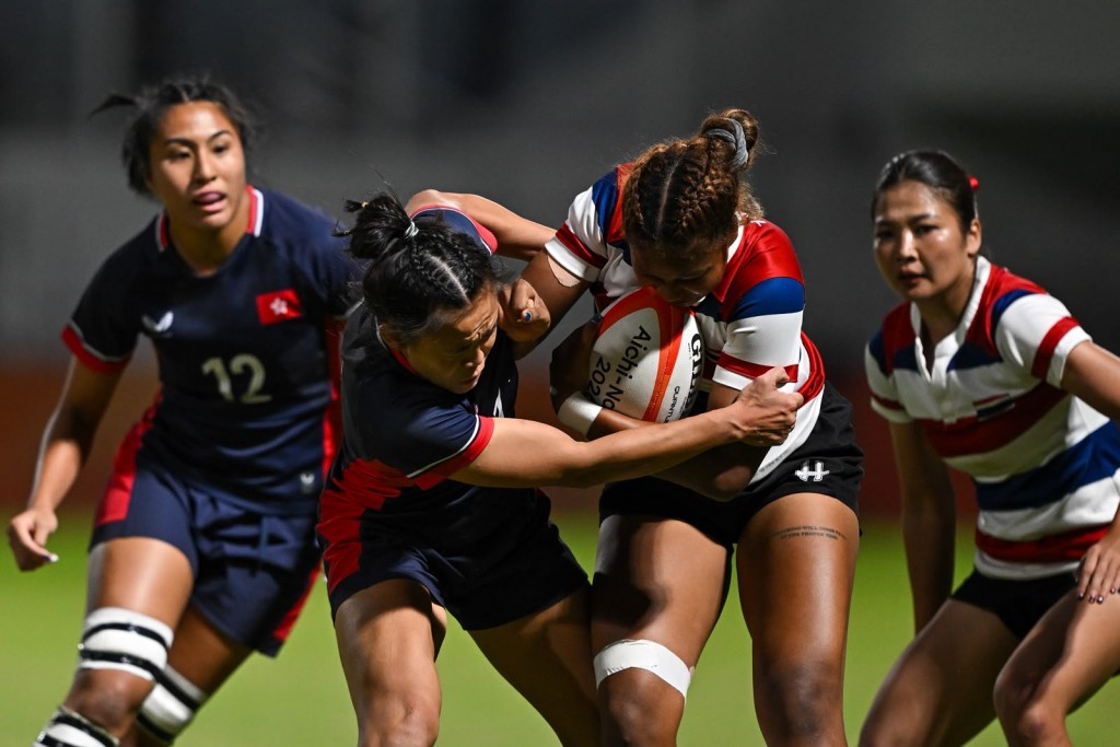香港女子七欖隊再演7:5勝泰國。 香港女子七欖隊再演7:5勝泰國。