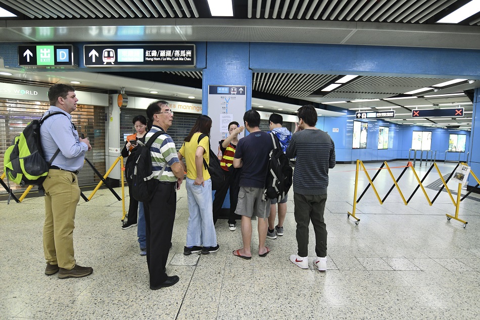 部分車站出入口封閉。資料圖片