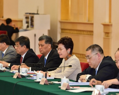 林鄭月娥上周赴京出席粵港澳大灣區建設領導小組會議後，宣布成功爭取香港在創新科技方面的三項成果。