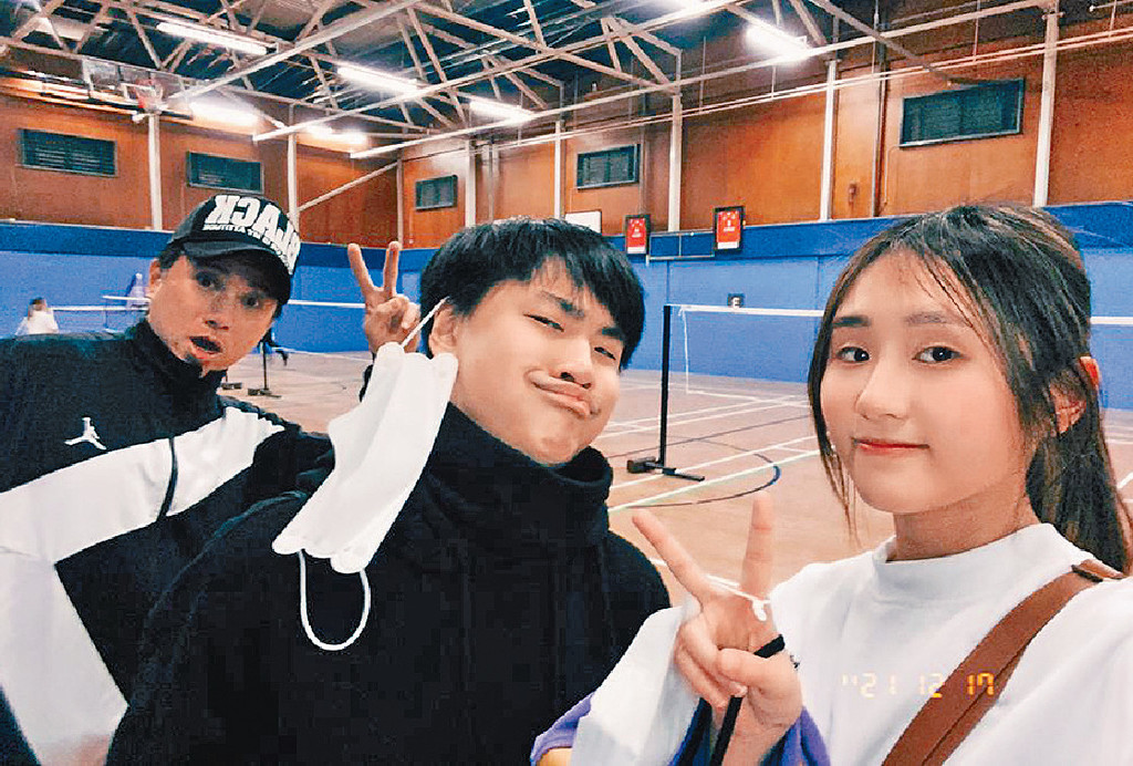 ■子博平日同子女去做運動消閒。