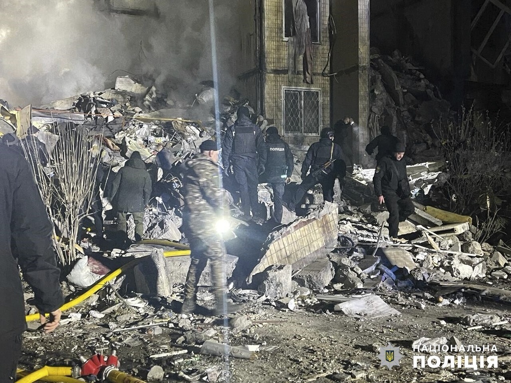 烏克蘭遭俄羅斯無人機襲擊釀7死。美聯社