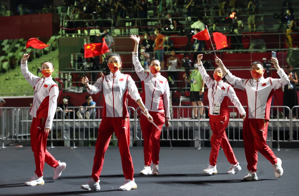 中国这次在金牌取得突出成绩。新华社