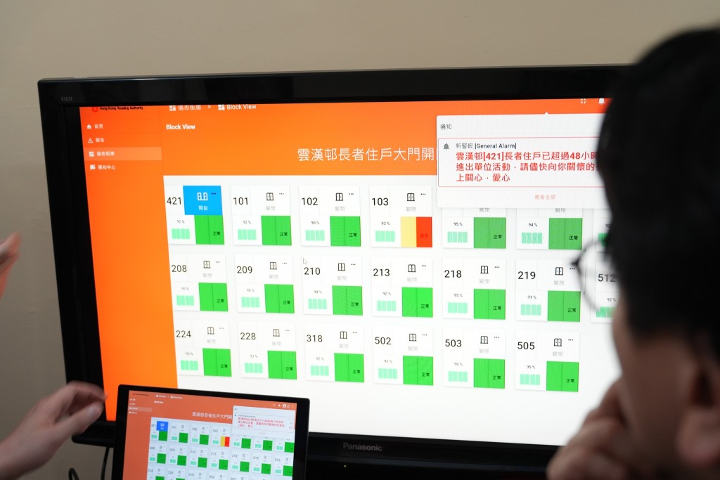 雲漢邨長者住戶大門開關訊息系統。何永賢FB 雲漢邨長者住戶大門開關訊息系統。何永賢FB