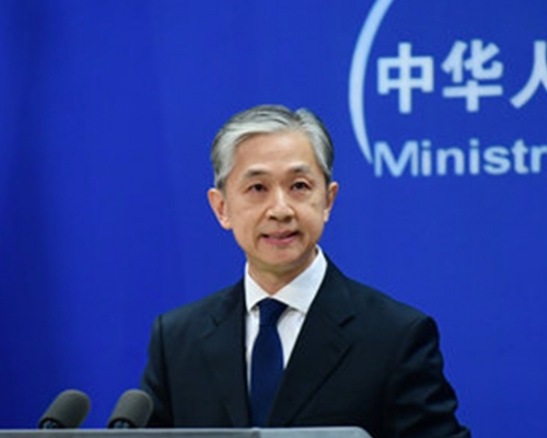 汪文斌指中方高度關注有關情況。外交部微博