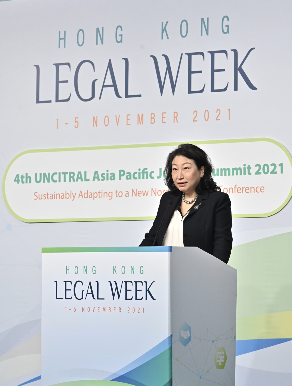 鄭若驊開幕辭時指出,亞太司法會議包括司法會議和司法圓桌會議兩部分。政府新聞處圖片