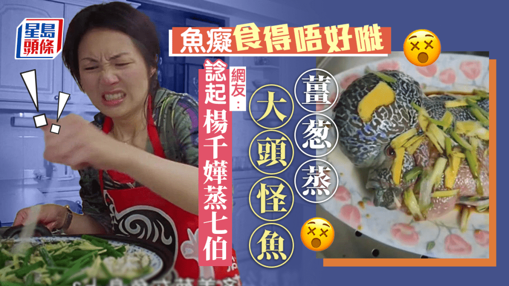 清蒸花羅漢｜魚癡薑葱蒸大頭怪魚 網友: 諗起楊千嬅蒸七伯 真身竟是觀賞寵物魚