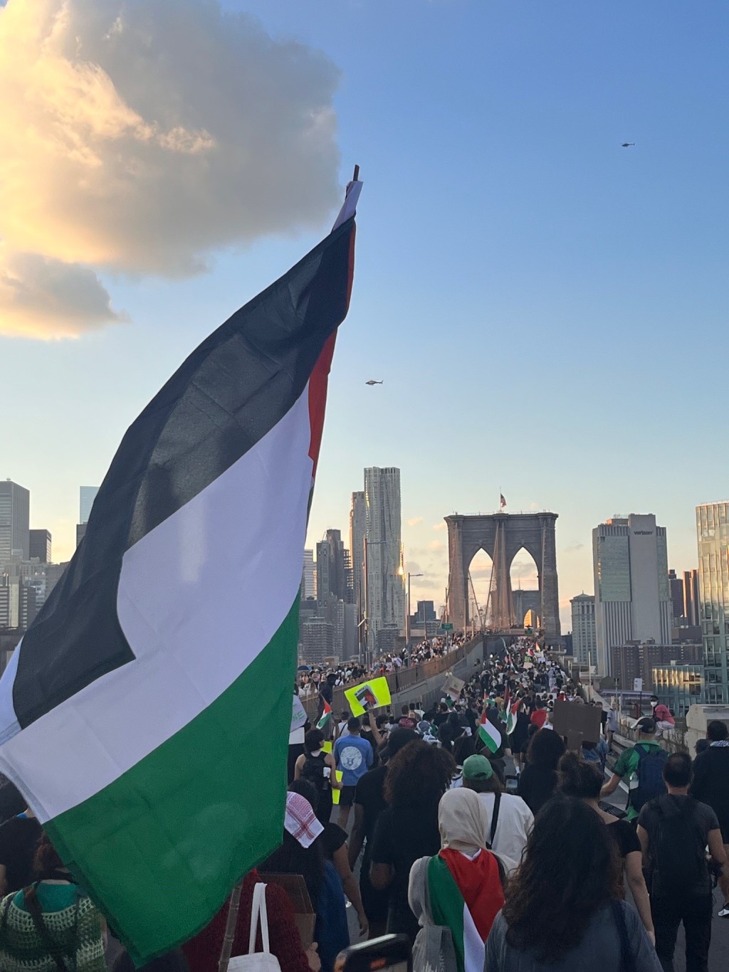 美國三藩市舉行支援巴勒斯坦人示威。X