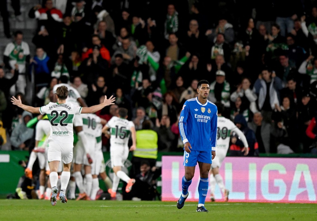 皇马于西甲榜首只以1分领先巴塞隆拿。路透社