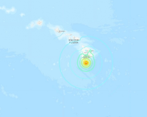 夏威夷以南海域發生黎克特制6.2級地震。