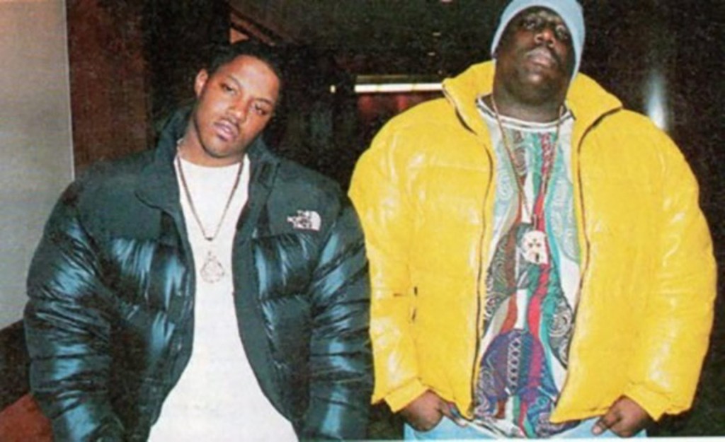 品牌Nuptse曾成为潮流文化的代名词，纽约饶舌歌星Mase（图左）Nuptse羽绒外套的捧场客。（网上图片）