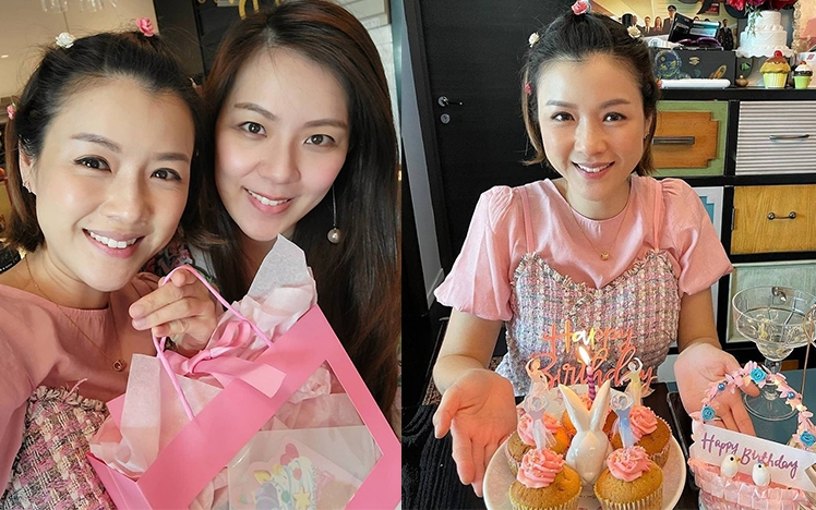 Aimee獲好姊妹戚黛黛安排粉紅色少女主題大餐補祝生日。