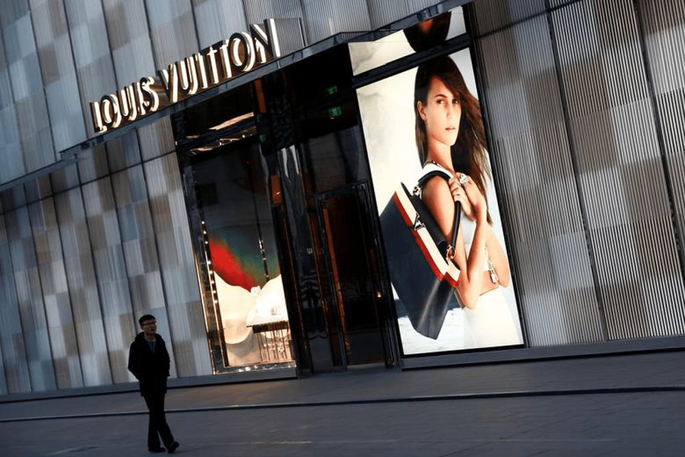 法國奢侈品企業路易威登集團（LVMH）奢侈品市場份額佔比最高，達19.4%。