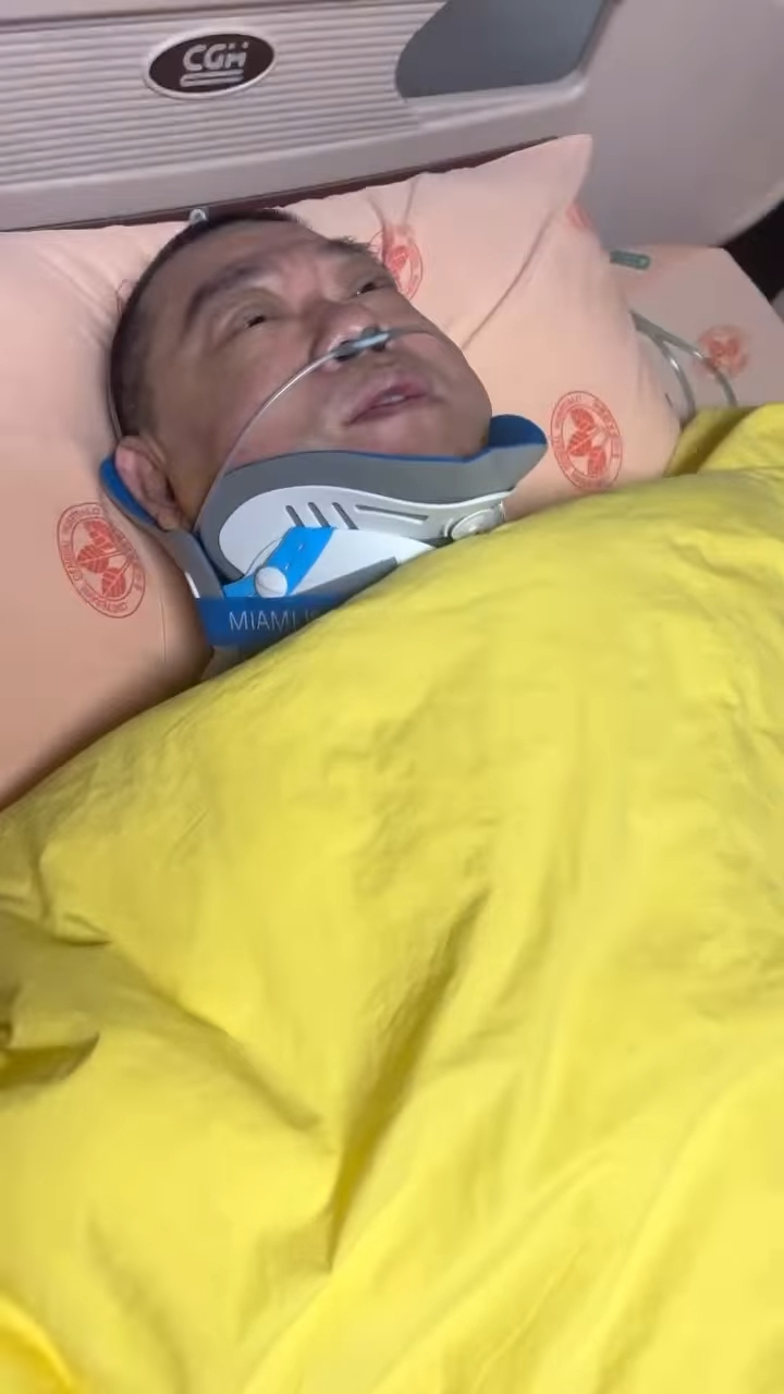 孫德榮分享入院照。 孫德榮分享入院照。
