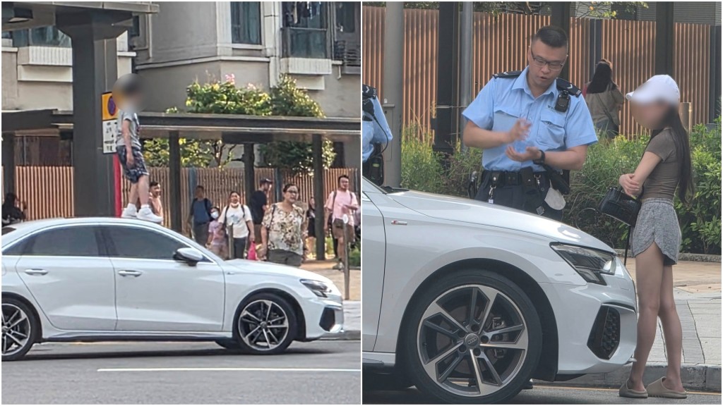 啟德ADHD男童踩上私家車跳躍 驚動警員到場 女事主不追究