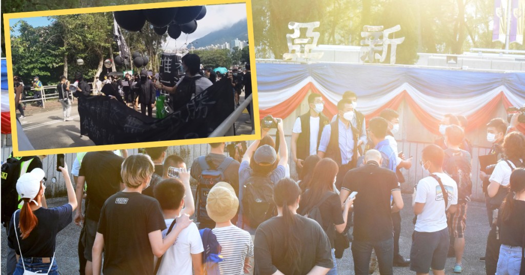 警方國安處進入中大搜證，調查近百名畢業生在中大校內遊行。資料圖片