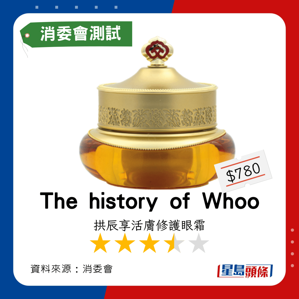 消委會除皺眼霜｜The history of Whoo