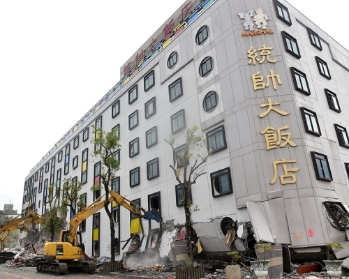 花蓮強震重創當地旅遊業。新華社