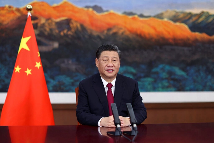習近平在博鰲亞洲論壇致辭。