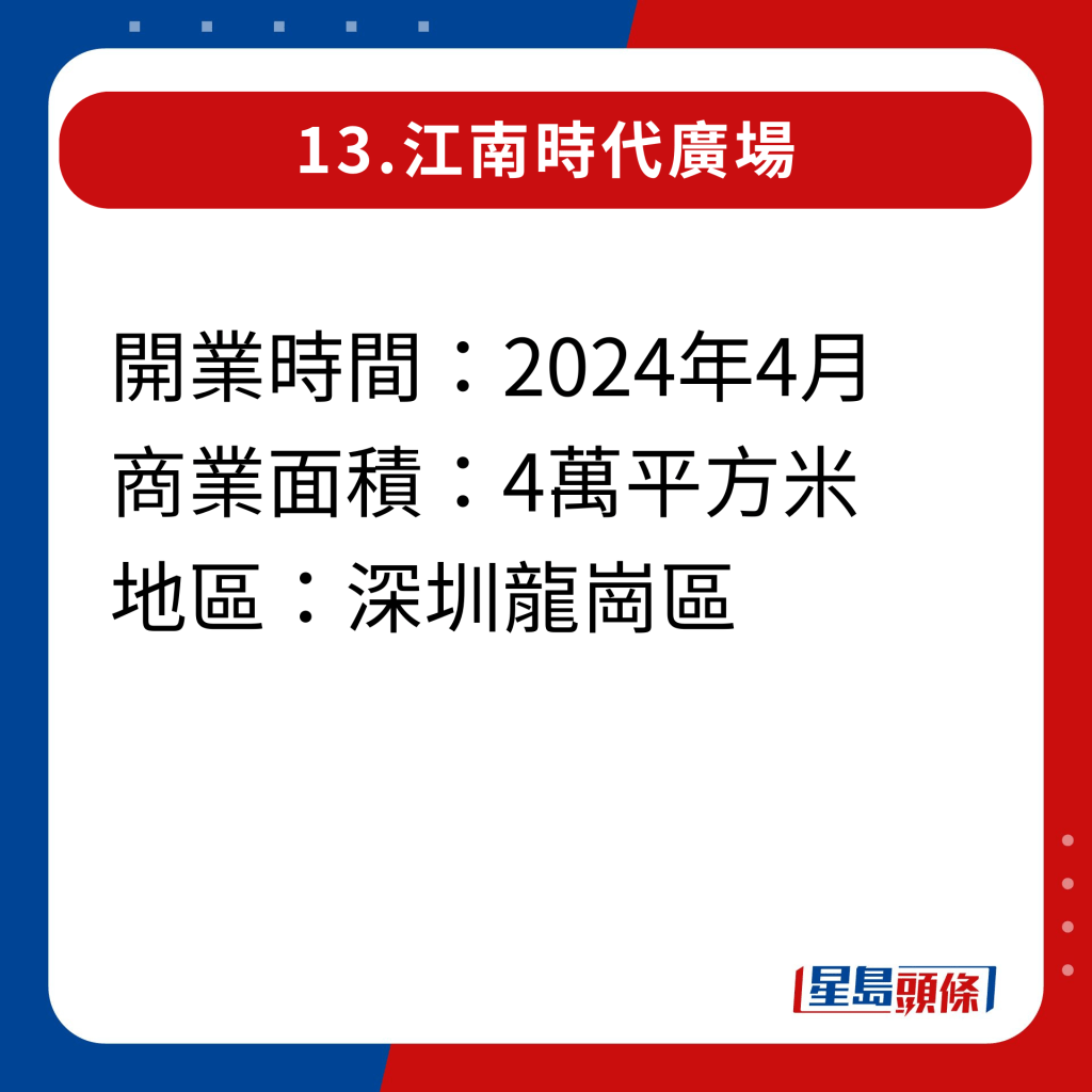 2024年深圳20家即将开幕新商场｜13.江南时代广场