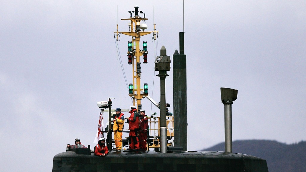 英國先鋒級核潛艦「復仇號」。 路透社