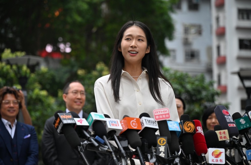 江旻憓參與立法會選舉，競逐旅遊界功能界別議席。蘇正謙攝