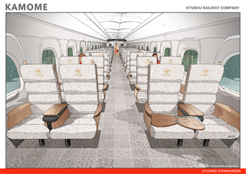 海鷗號列車的車廂布局繪圖。