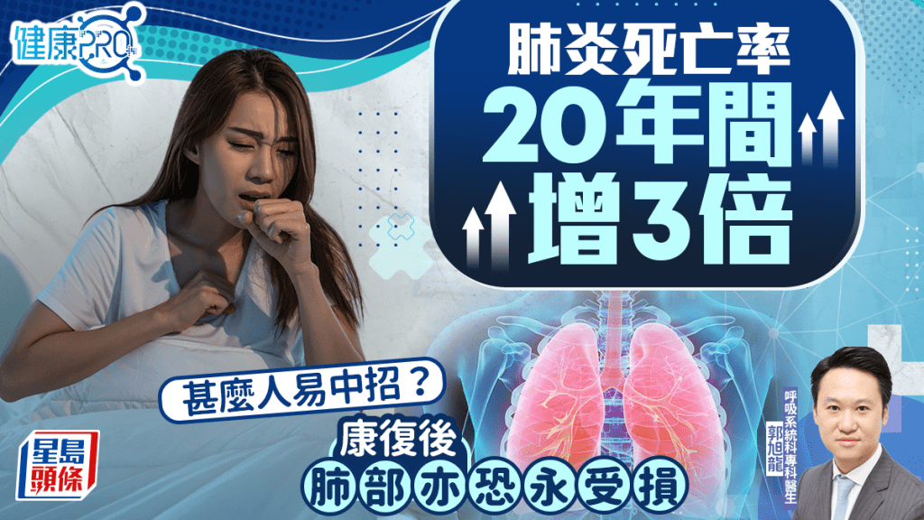 健康PRO｜肺炎死亡率20年間增3倍 康復後肺部亦恐永受損 甚麼人最易中招？