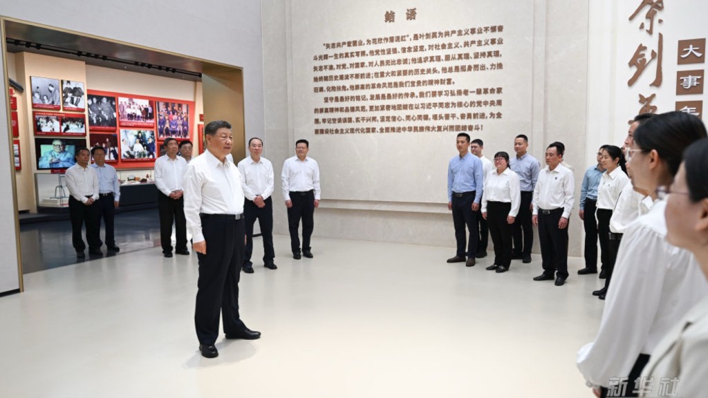 習近平在廣東省梅州市考察調研。 新華社 習近平在廣東省梅州市考察調研。 新華社