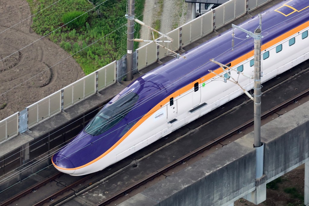 日本東北新幹線與熊相撞,一度停駛37分鐘。非涉事新幹線 / 法新社