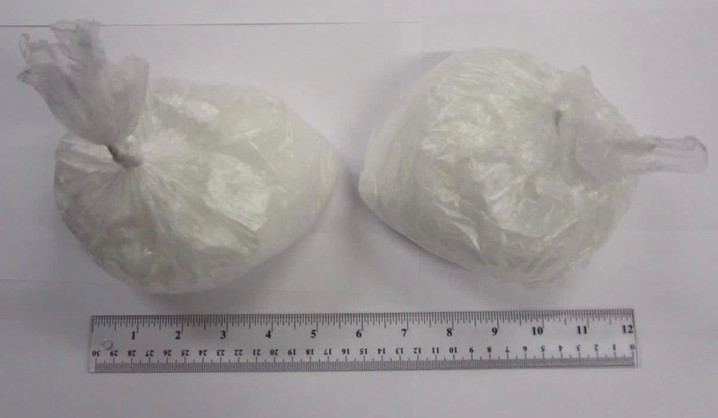 警方檢獲冰毒。警方提供