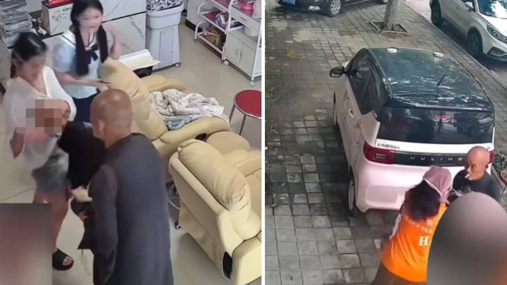 老僧在店內胸襲美容師後被趕走。抖音