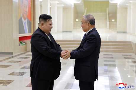 金正恩早前會見中國全國人大常務委員會副委員長李鴻忠。路透社