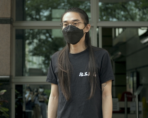 社工復興運動成員劉家棟涉去年「反修例」元朗遊行期間阻止警方推進被控阻差辦公。資料圖片
