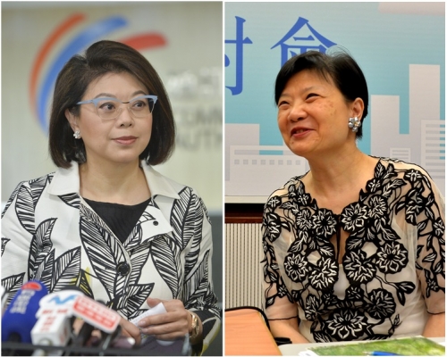 余若薇(右)在網上發言,指知悉譚允芝「因我日前在D100節目中的言論不快。」