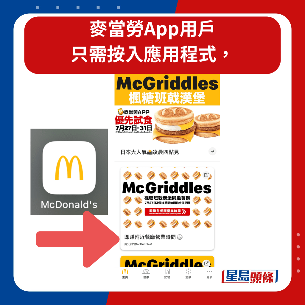 枫糖班戟汉堡系列（McGriddles） 购买流程